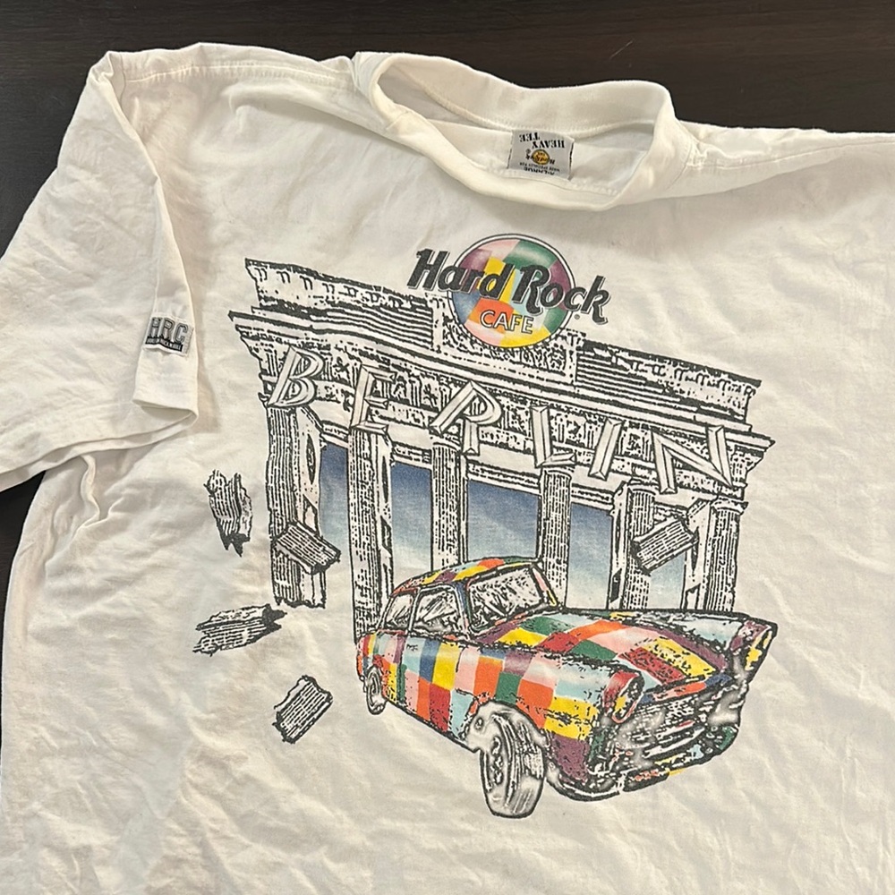 VTG Hard Rock Cafe Berlin Graphic Heavy Tee Mens XL